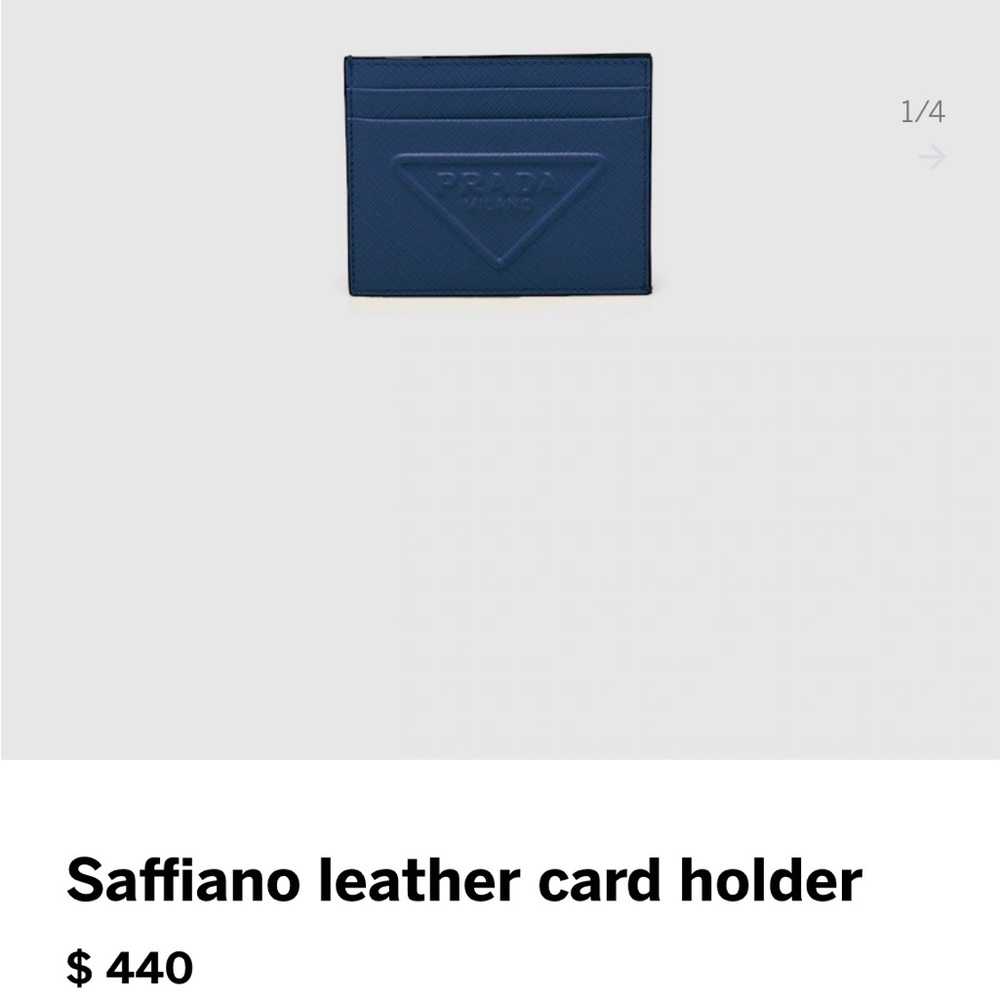 Brand New Prada Saffiano leather card holder